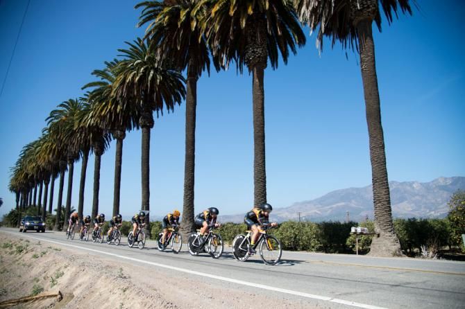 The women's team put in a full 40 km TTT as part of their training camp.