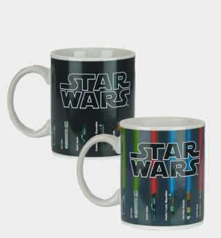 Star Wars heat-change mugs on a plain background