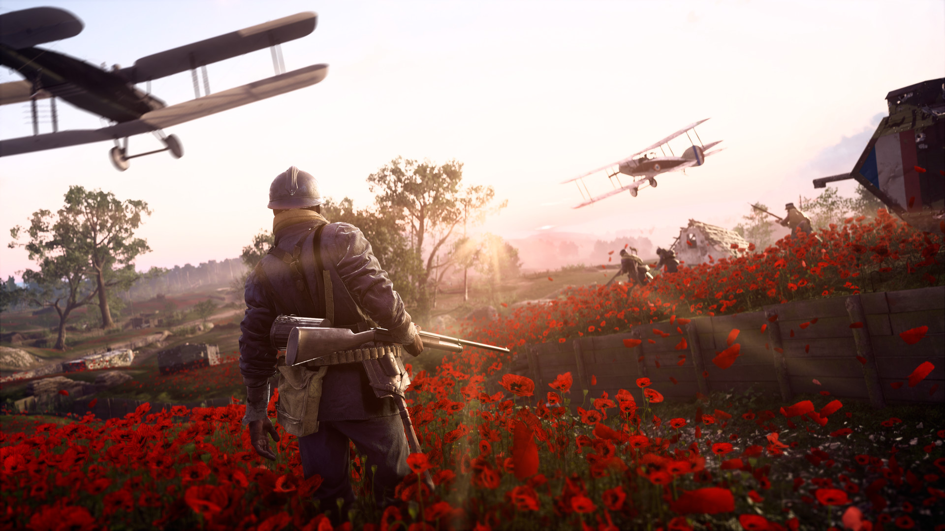 A cinematic screenshot of Battlefield 1.