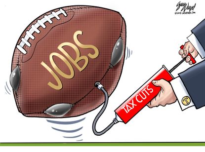 Editorial cartoon Trump tax cuts jobs