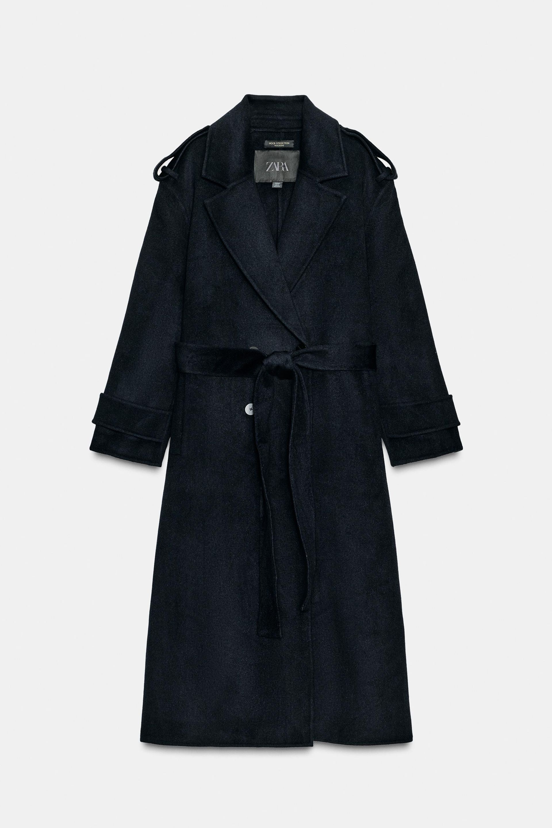 Long Wool Blend Coat Zw Collection Limited Edition