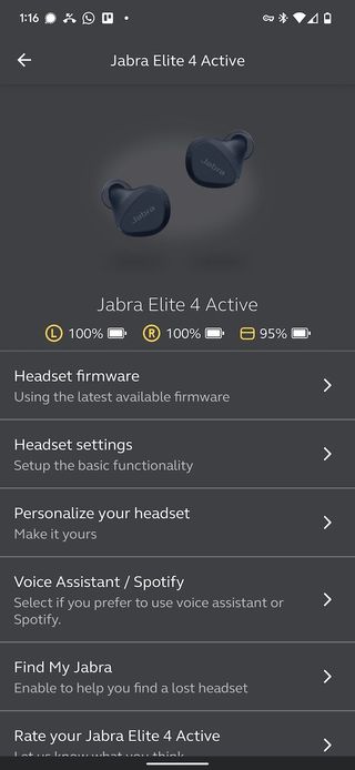 Jabra Elite 4 Active Screenshot