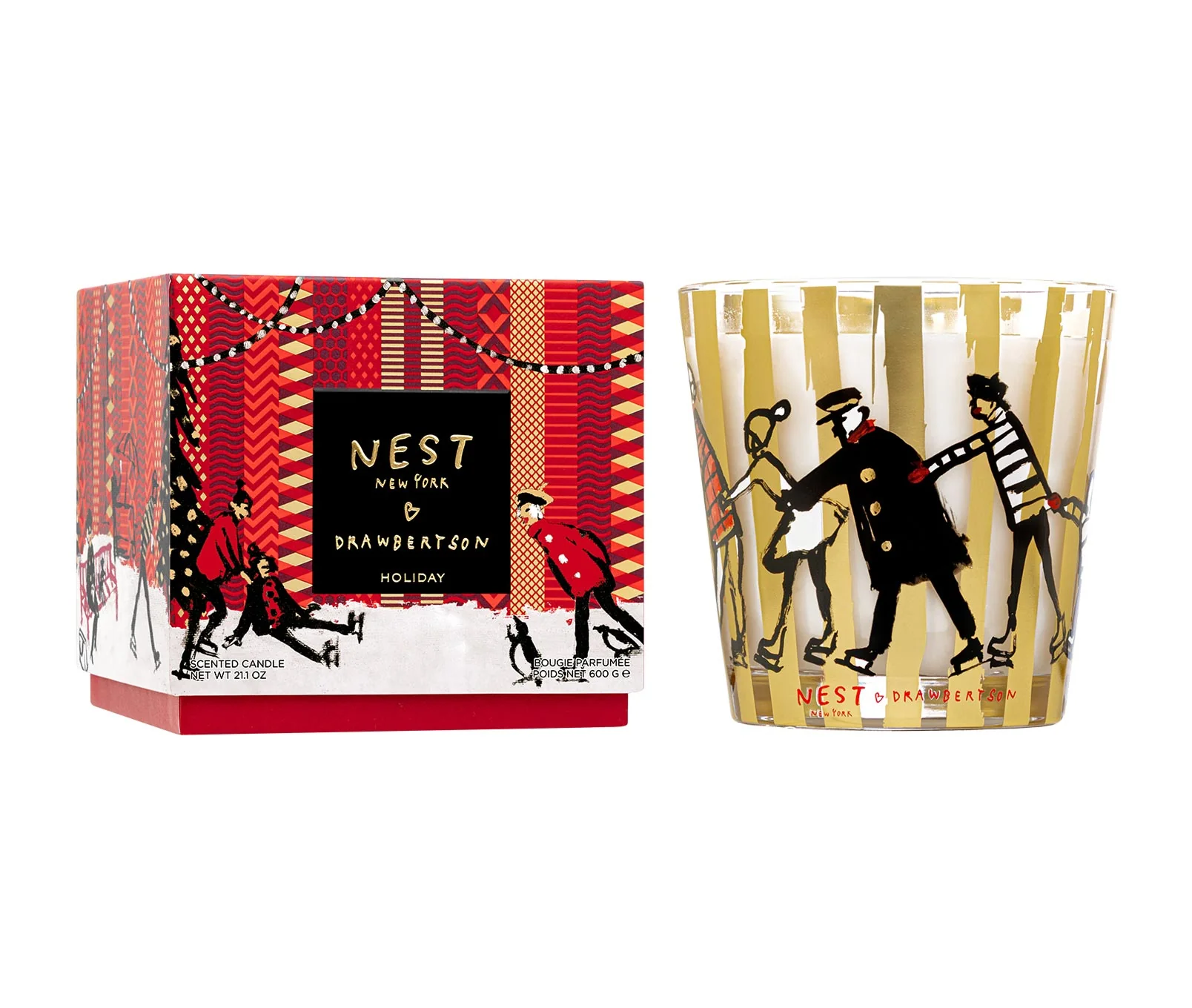 X Drawbertson Holiday 3-Wick Candle - Exclusive