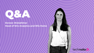 interview header image with black and white photo of Doreen Weissfelner in front of a purple background