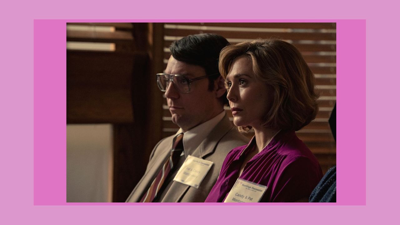 Where are Pat and Candy Montgomery&#039;s kids today? Pictured: Patrick Fugit and Elizabeth Olsen in HBO MAX&#039;s Love &amp; Death