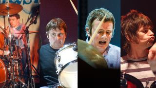 The four drummers of Oasis: Tony McCarroll, Alan White, Chris Sharrock, Zak Starkey