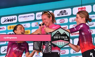 SD Worx swept the Giro d'Italia Donne podium in 2021 with Anna van der Breggen, Ashleigh Moolman-Pasio and Demi Vollering