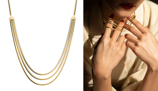 Lito jewellery Paris 1925 collection gold drape chain