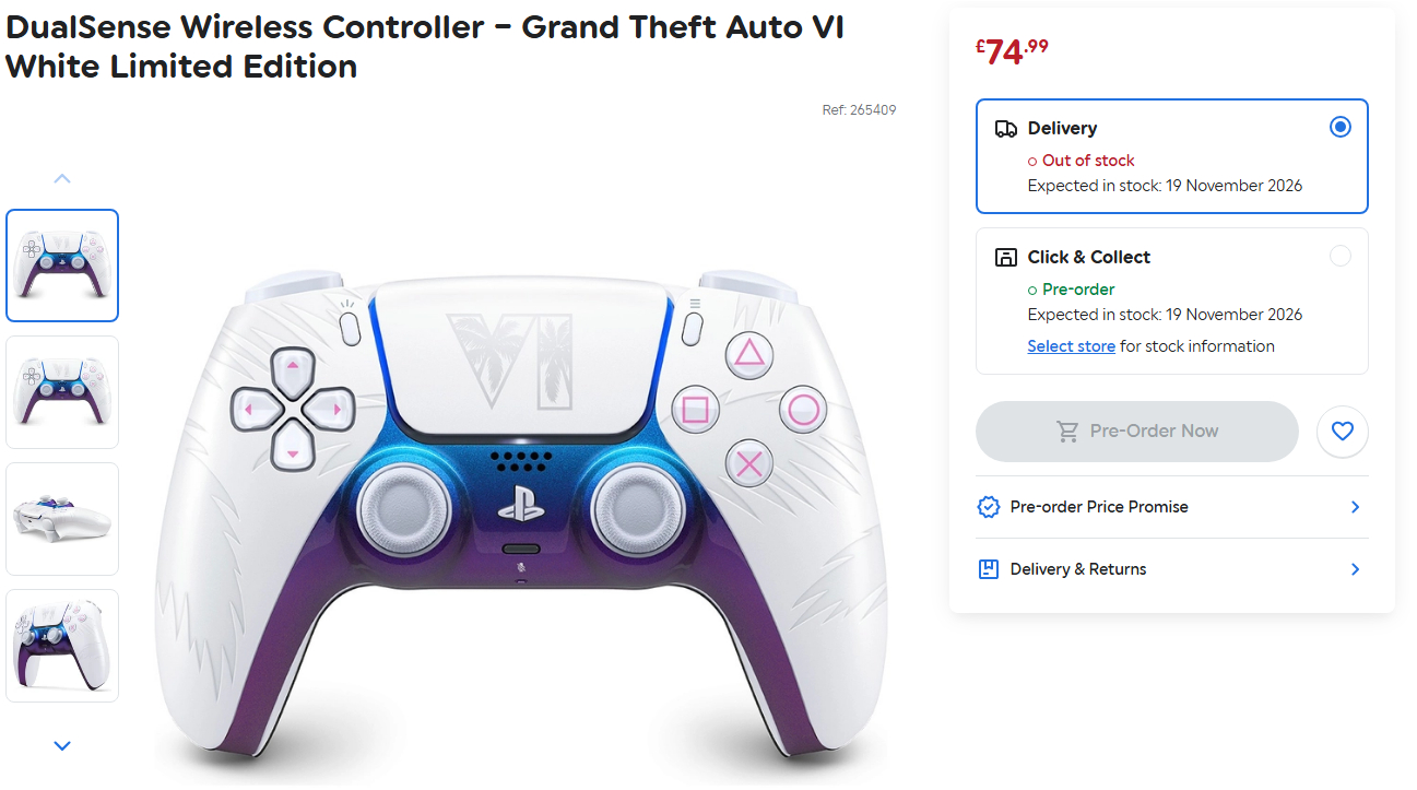 GTA 6 DualSense Controller Smyths Toys