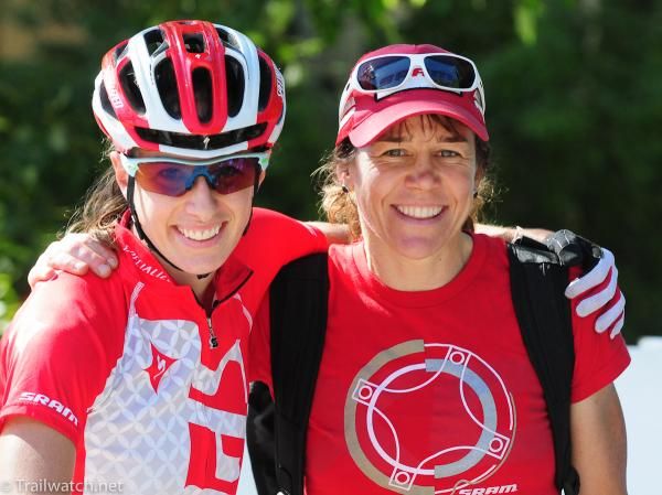 Specialized teammates Lea Davison and Rebecca Rusch