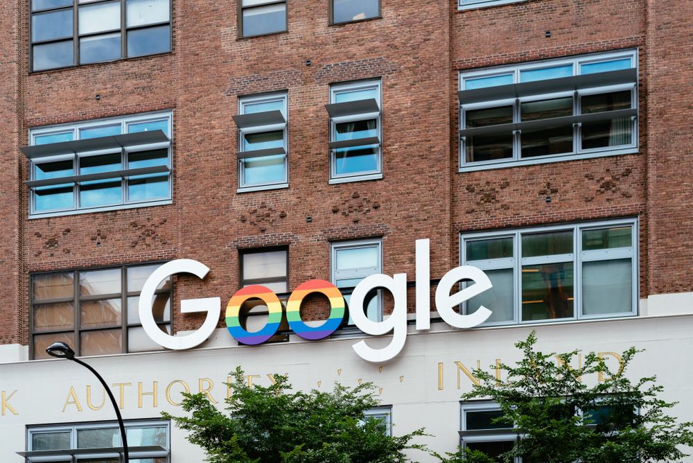 Google Sign with LGBT colours