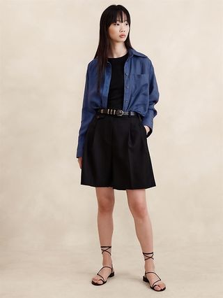 The Boxy Crop Linen Shirt