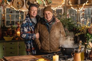 Jamie Oliver is joined by his mentor, Italian chef Gennaro Contaldo, in the opening episode of Jamie Cooks Christmas.