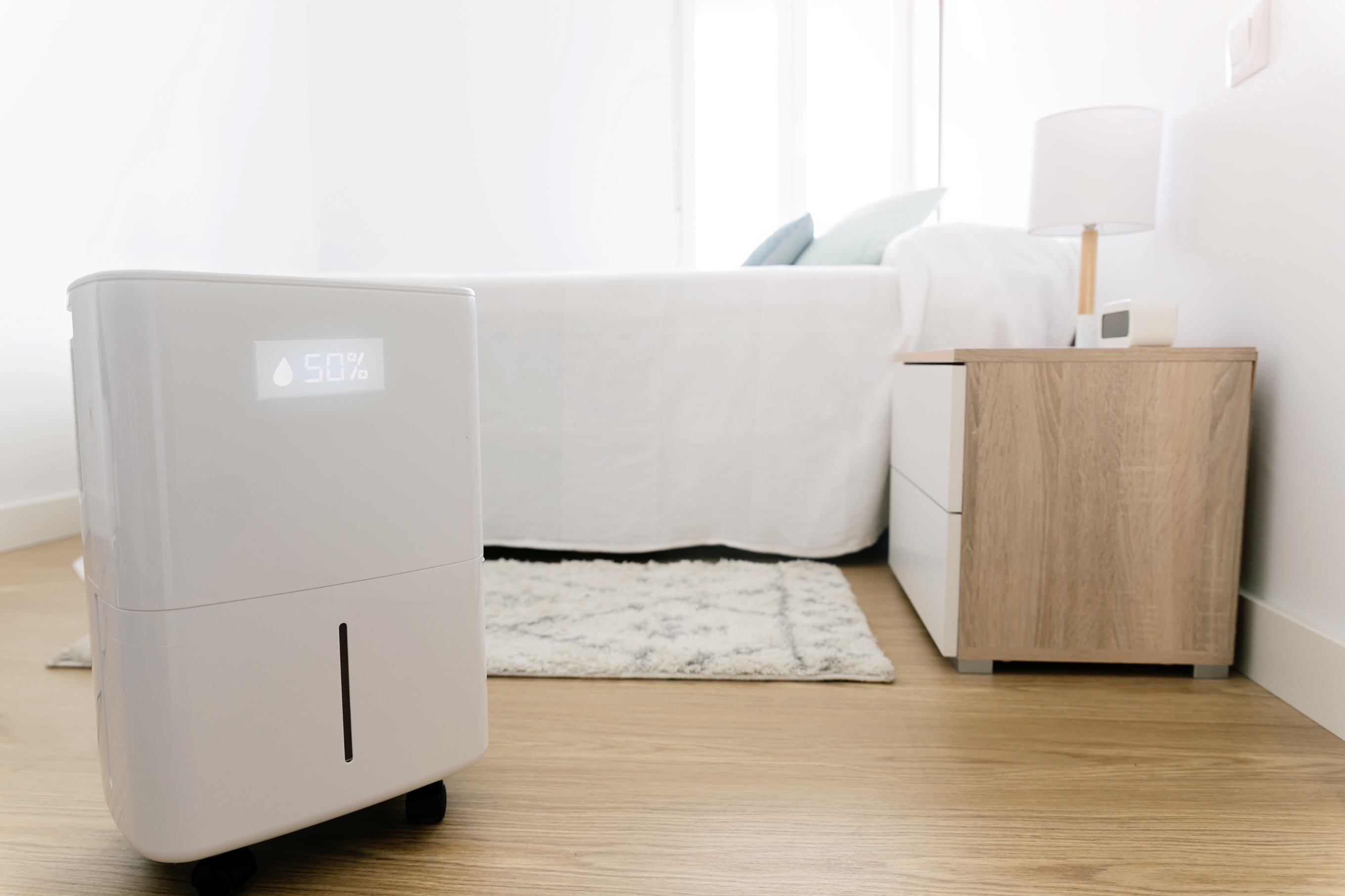Dehumidifier in bedroom