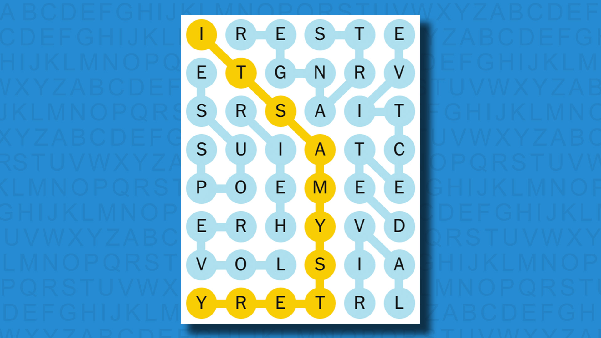 NYT Strands answers for game 537 on a blue background