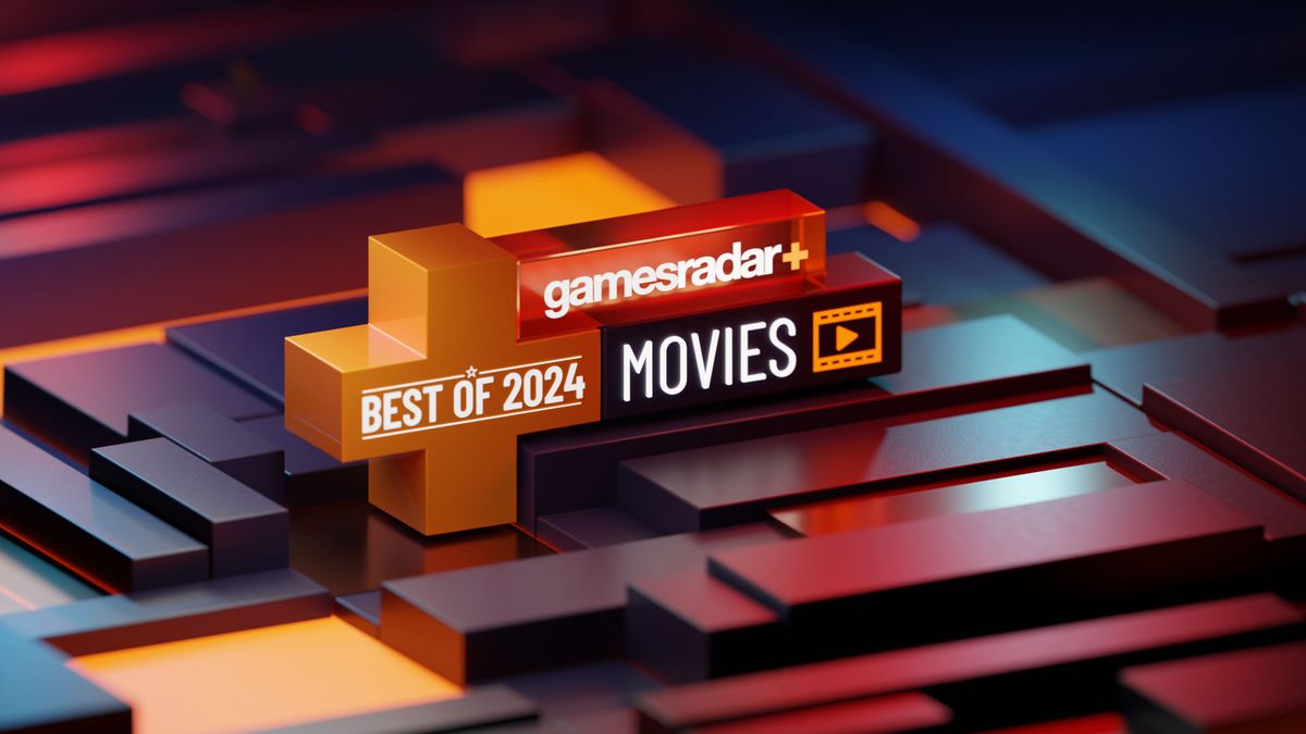 GamesRadar&#039;s Year in Review logo showing &#039;best movies of 2024&#039; in a glowing plus symbol 