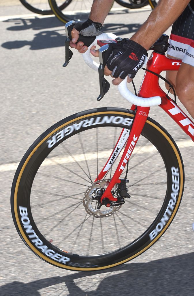 The front disc on the Trek Domane