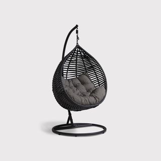 Garcia Black Hanging Garden Egg Chair, Black - Barker & Stonehouse