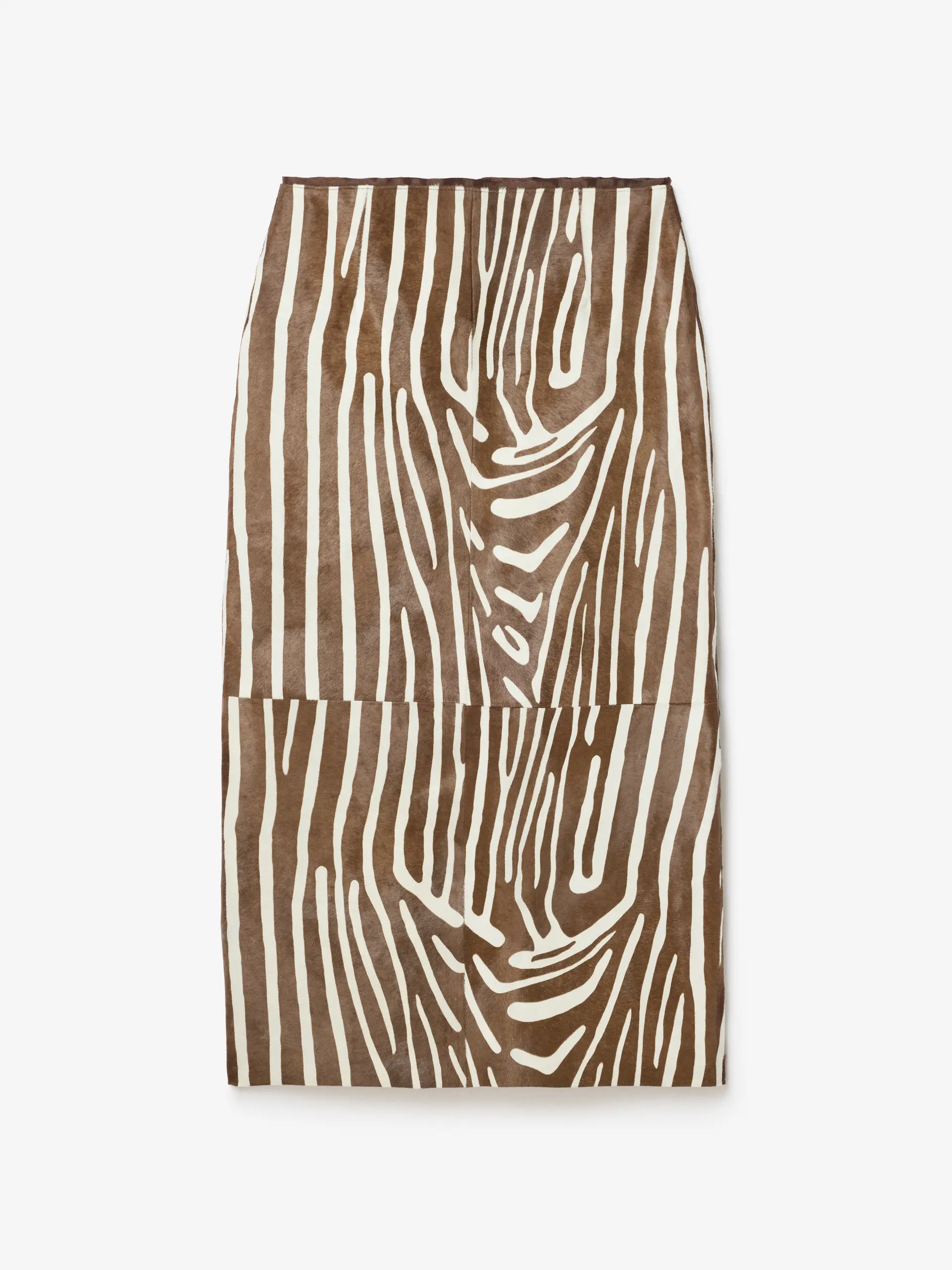 House of Dagmar, Animal Print Skirt - White Brown