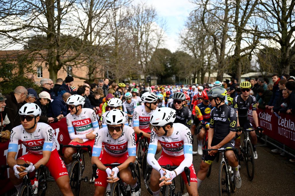 The start of Strade Bianche 2024