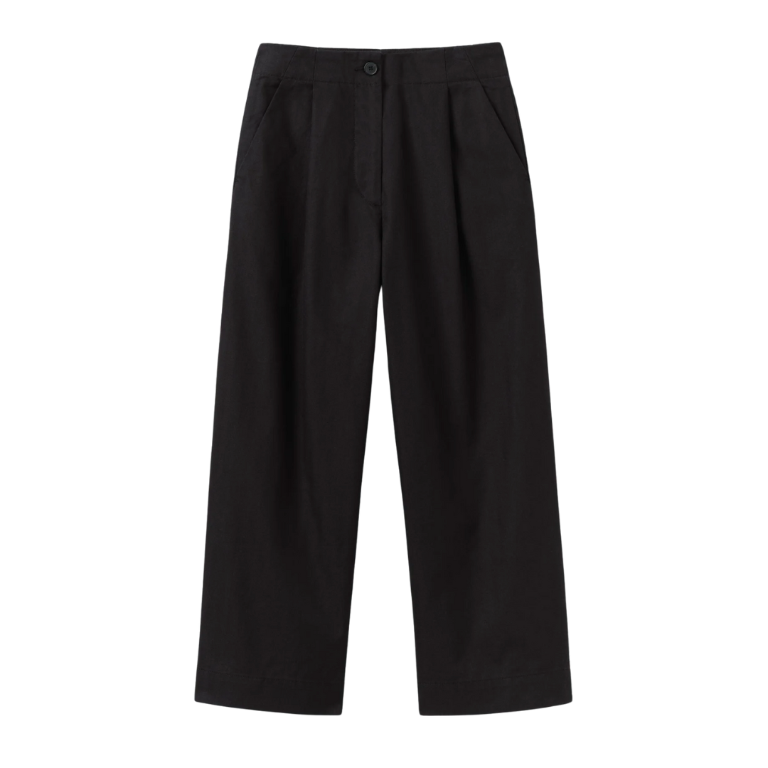 TOAST, Cotton Wool Herringbone Pleat Front Trousers