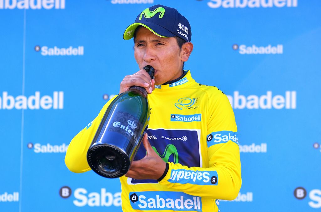 Nairo Quintana tastes the cava