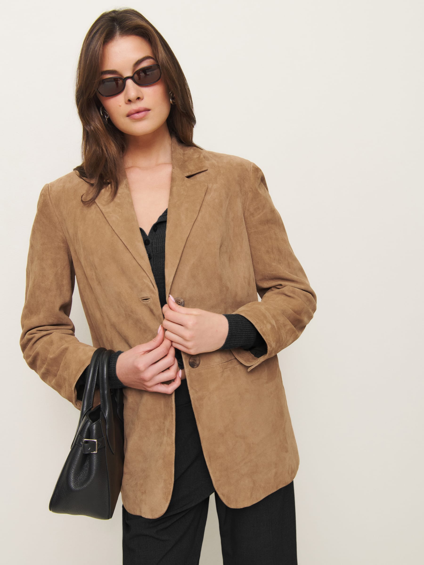 Veda Leon Blazer de camurça grande