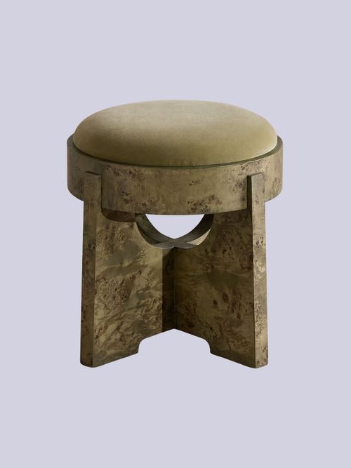 Dalton Burl Footstool - Velvet