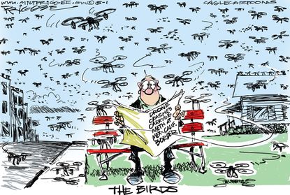 Editorial cartoon U.S. drones health