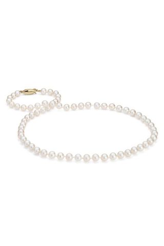 Blue Nile Freshwater Cultured Pearl Strand With 14k Yellow Gold