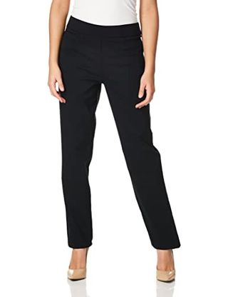 Briggs New York Women's Super Stretch Millennium Welt Pocket Pull on Career Pant, Black, 8