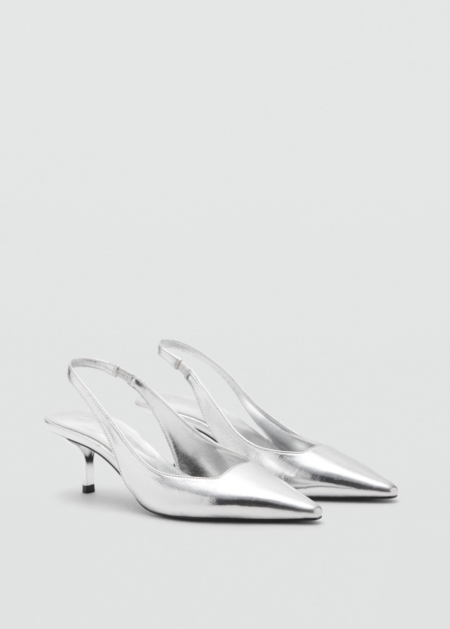 Metallic Sling Back Shoes