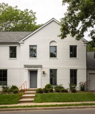 white painted house exterior