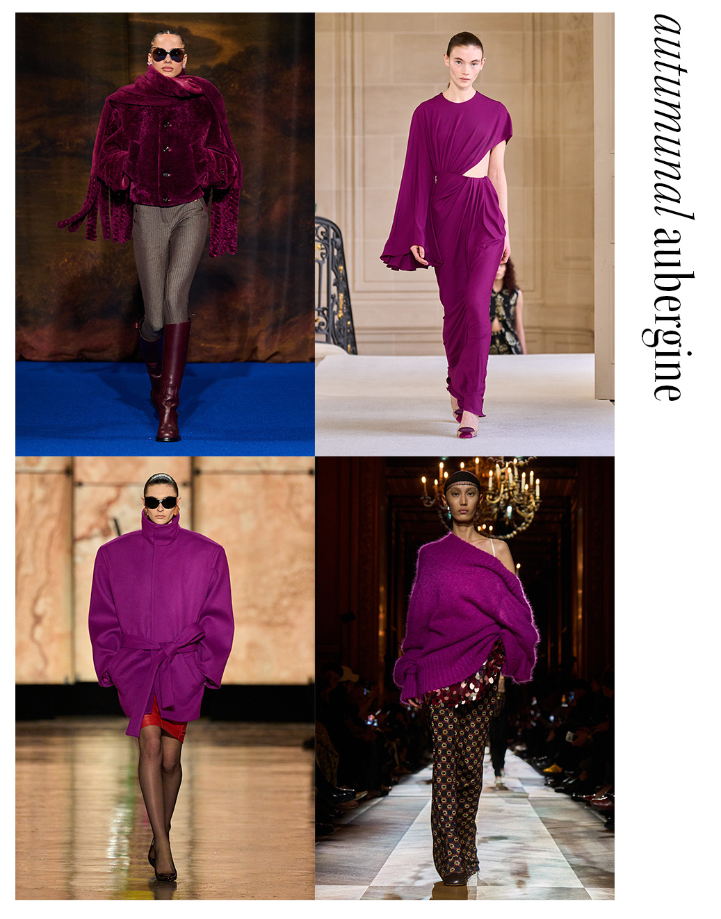 Photo collage of Fall 2025 color trends.