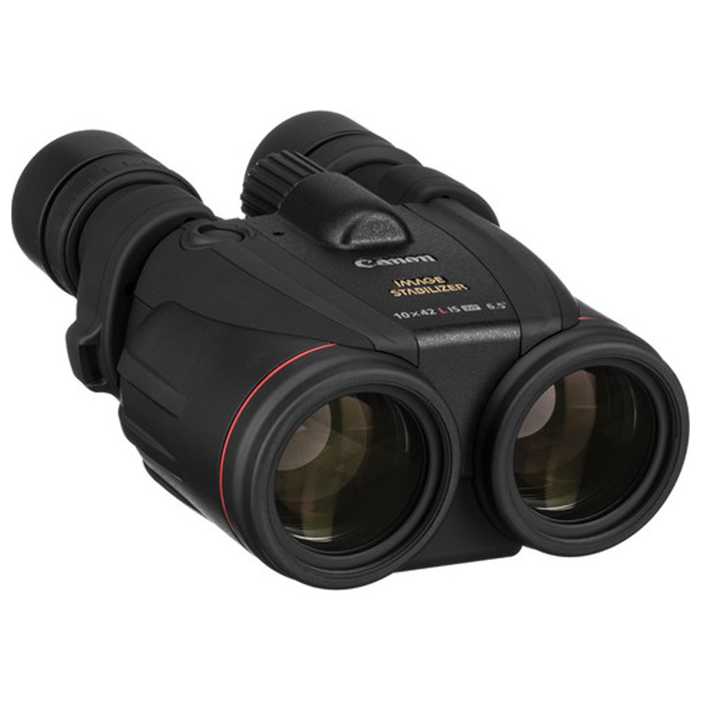 Canon 10x42L IS WP on a white background