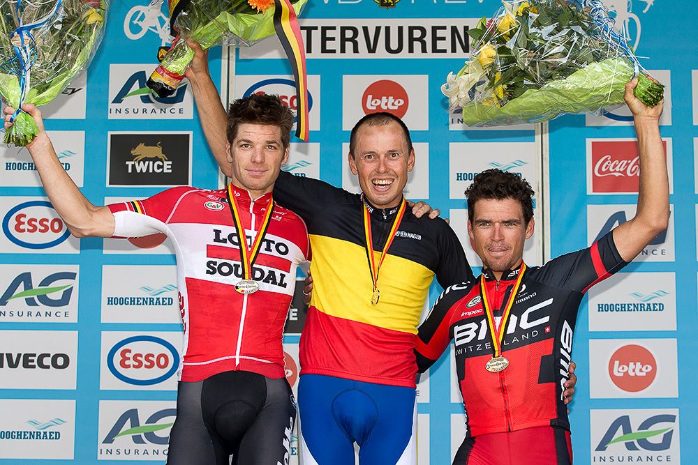 Jurgen Roelandts, Preben Van Hecke and Greg Van Avermaet.