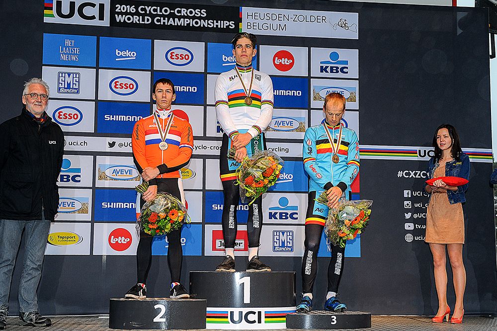 The elite men's podium