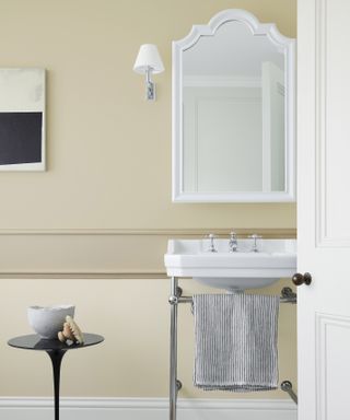 Color of the Month, bathroom painted in Travertine