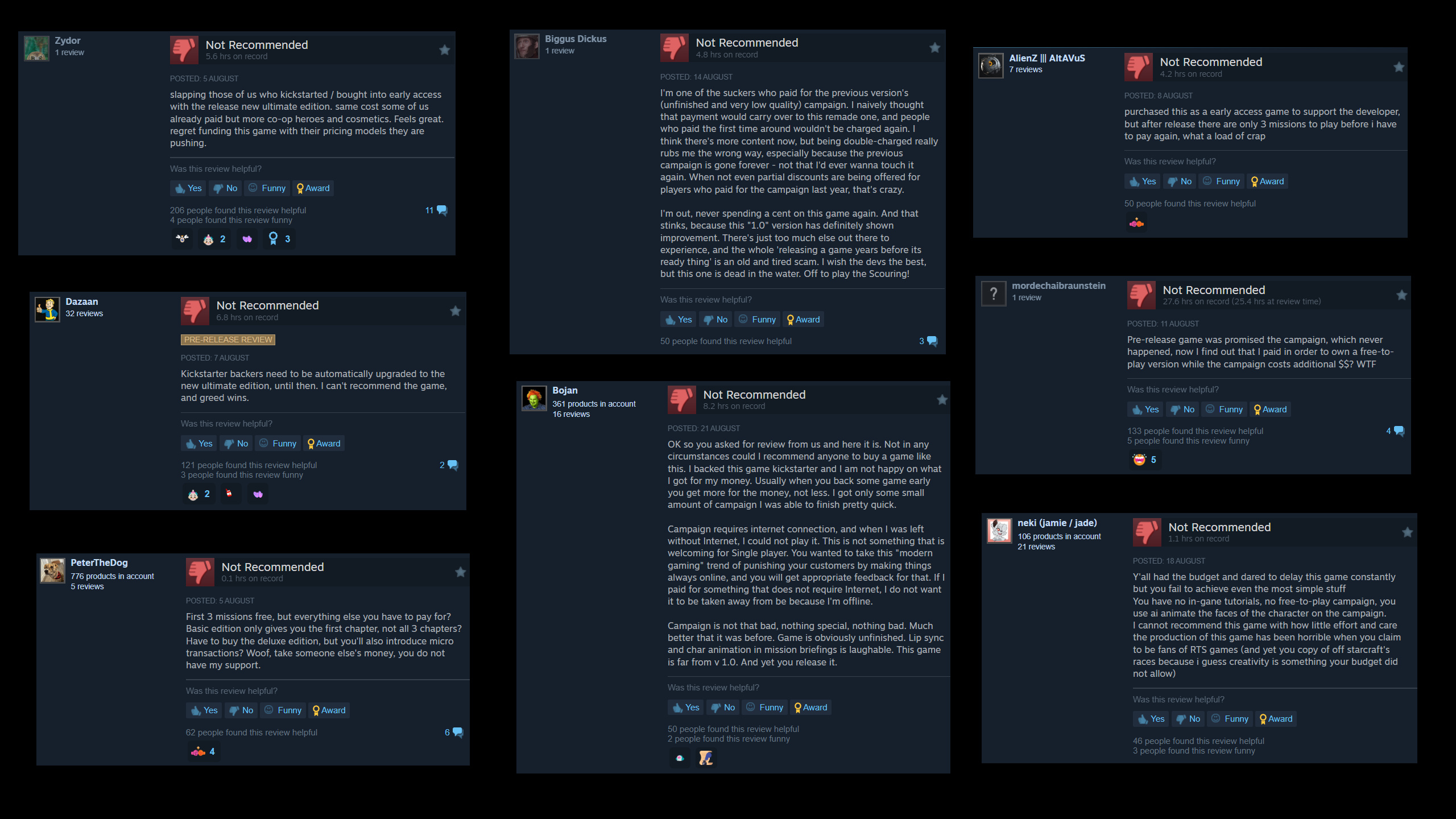 Stormgate Steam user reviews
