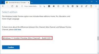 Select edition of Windows 11