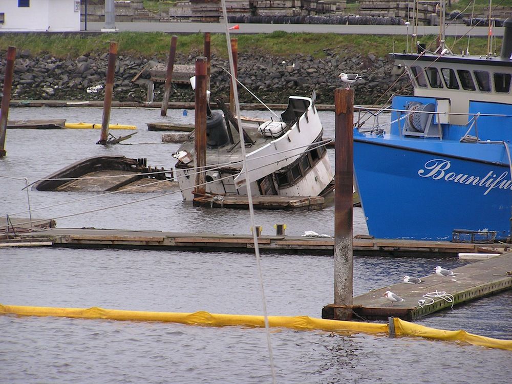 Tsunami damage in Crescent City, California