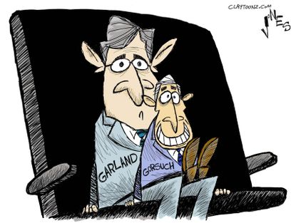 Political Cartoon U.S. Supreme Court nominee Merrick Garland Neil Gorsuch