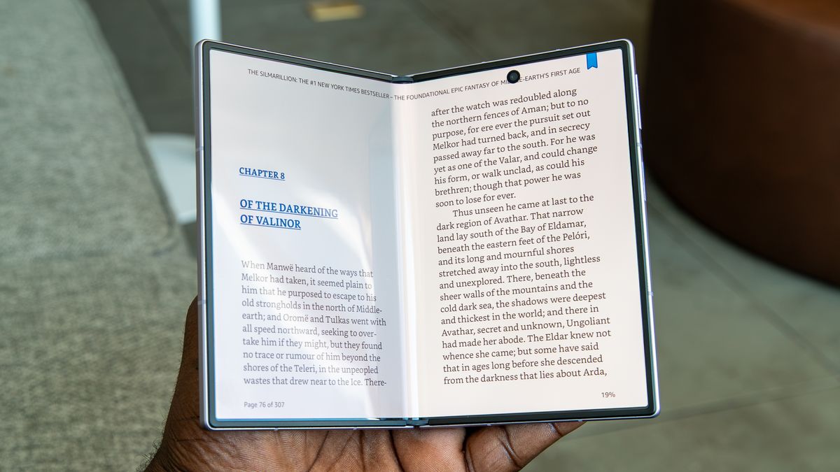 The Silmarillion on the Galaxy Z Fold 8