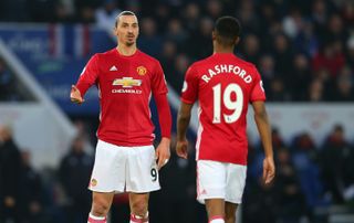 Zlatan Ibrahimovic and Marcus Rashford played together at Manchester United