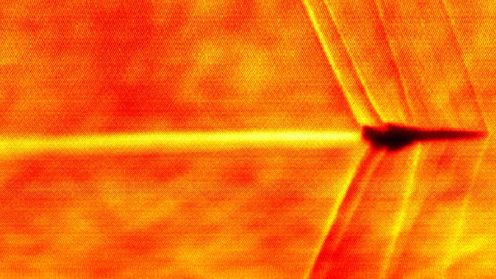 NASA captures stunning new image of shock waves from next-gen supersonic plane as it flies across the sun