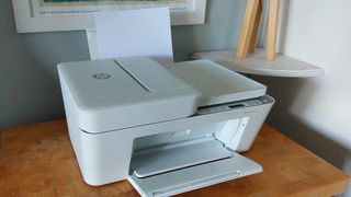 A photograph of the HP Deskjet 4120e on a table