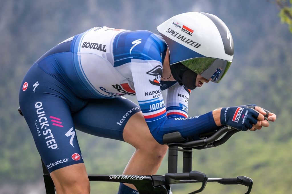 Czech Republics Josef Cerny rides the prologue of the Tour of Romandie UCI World tour a time trial 68 km from Bouveret to Bouveret on April 25 2023 Photo by Fabrice COFFRINI AFP Photo by FABRICE COFFRINIAFP via Getty Images