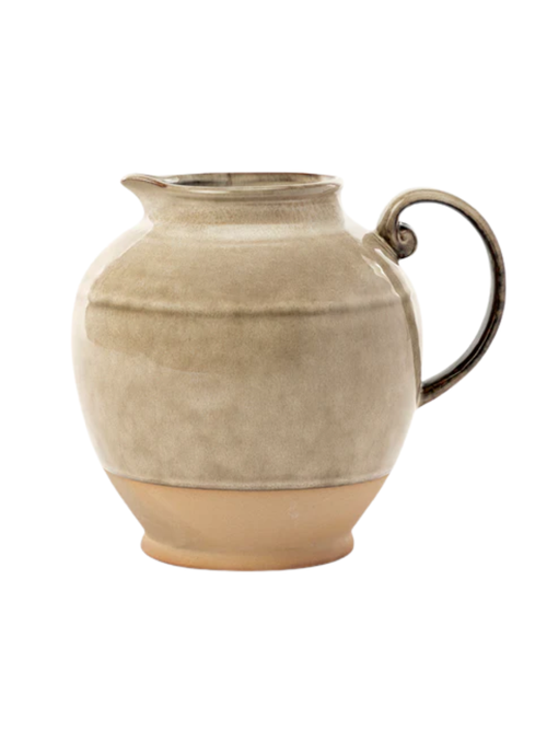 Brown Stoneware Pitcher