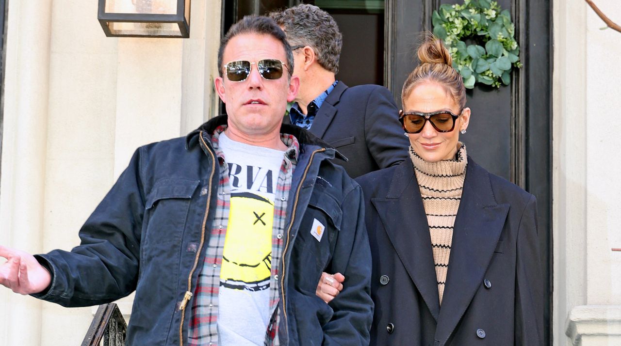 Ben Affleck and Jennifer Lopez are seen out and about on March 30, 2024 in New York, New York. 