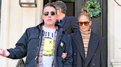 Ben Affleck and Jennifer Lopez are seen out and about on March 30, 2024 in New York, New York. 